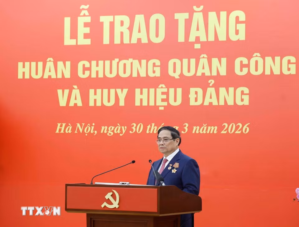 Thủ tướng Phạm Minh Chính phát biểu. (Ảnh: Thống Nhất/TTXVN)