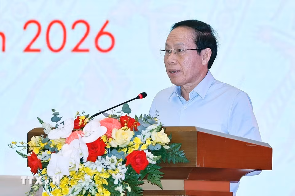 Phó Thủ tướng Chính phủ Lê Tiến Châu phát biểu. (Ảnh: Doãn Tấn/TTXVN)