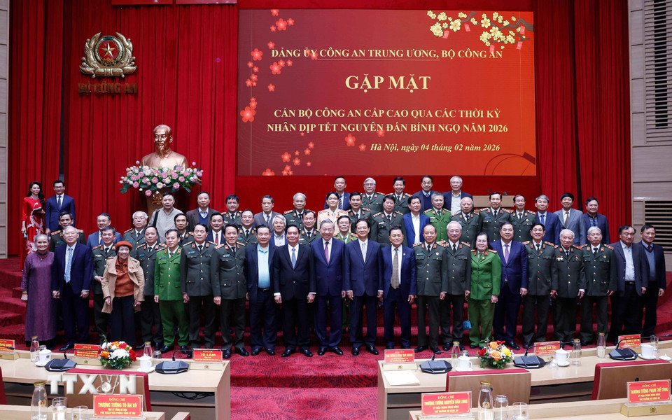 Tổng Bí thư Tô Lâm và các đại biểu. (Ảnh: Thống Nhất/TTXVN)