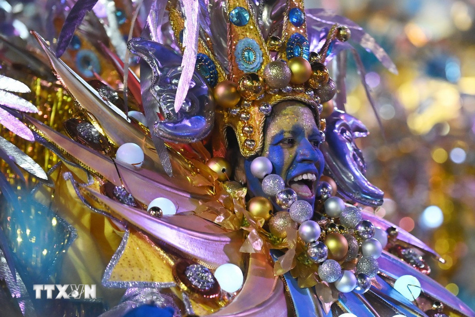 Các vũ công tham gia lễ hội Carnival tại thành phố Rio de Janeiro, Brazil. (Ảnh: THX/TTXVN)
