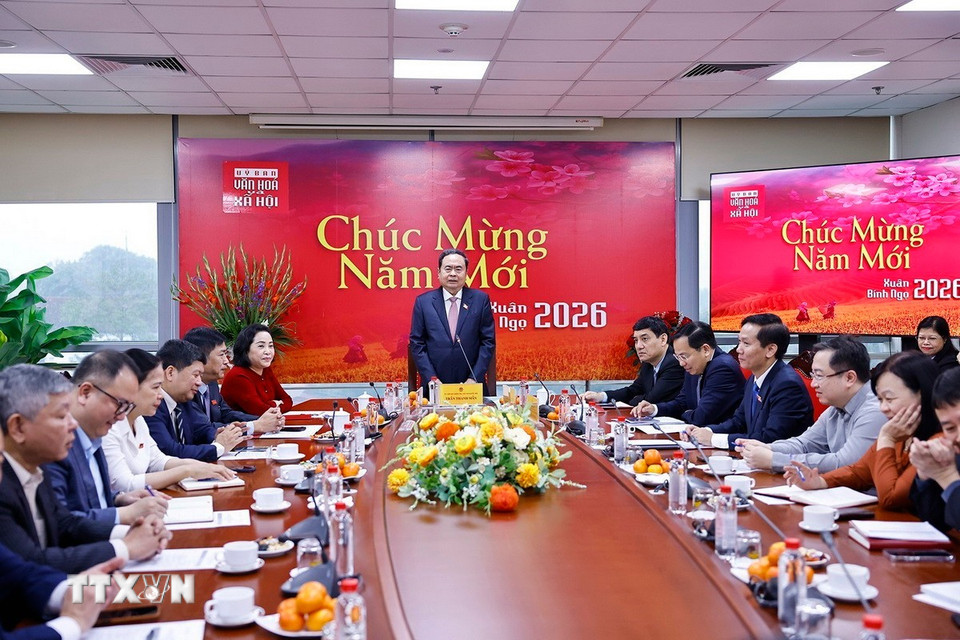 Chủ tịch Quốc hội Trần Thanh Mẫn phát biểu. (Ảnh: Doãn Tấn/TTXVN)