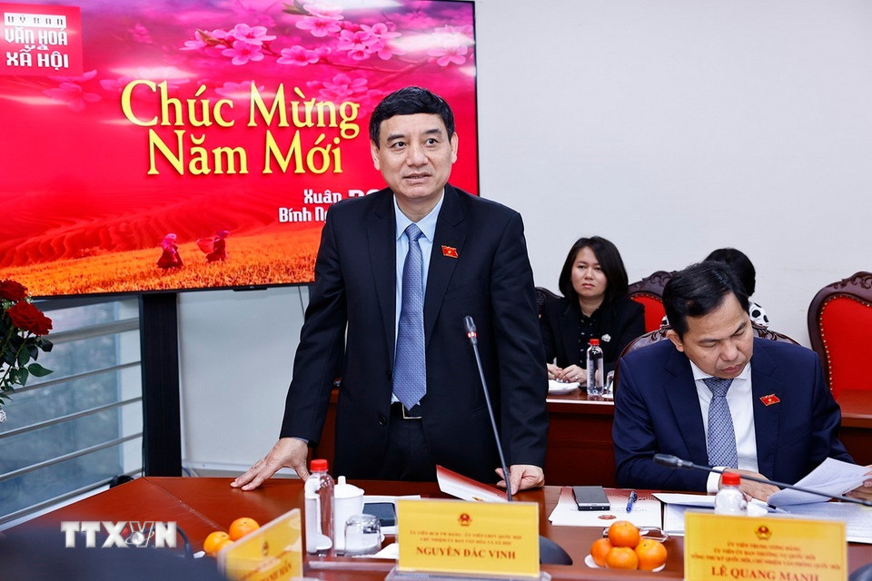 Chủ nhiệm Ủy ban Văn hóa và Xã hội của Quốc hội Nguyễn Đắc Vinh phát biểu. (Ảnh: Doãn Tấn/TTXVN)