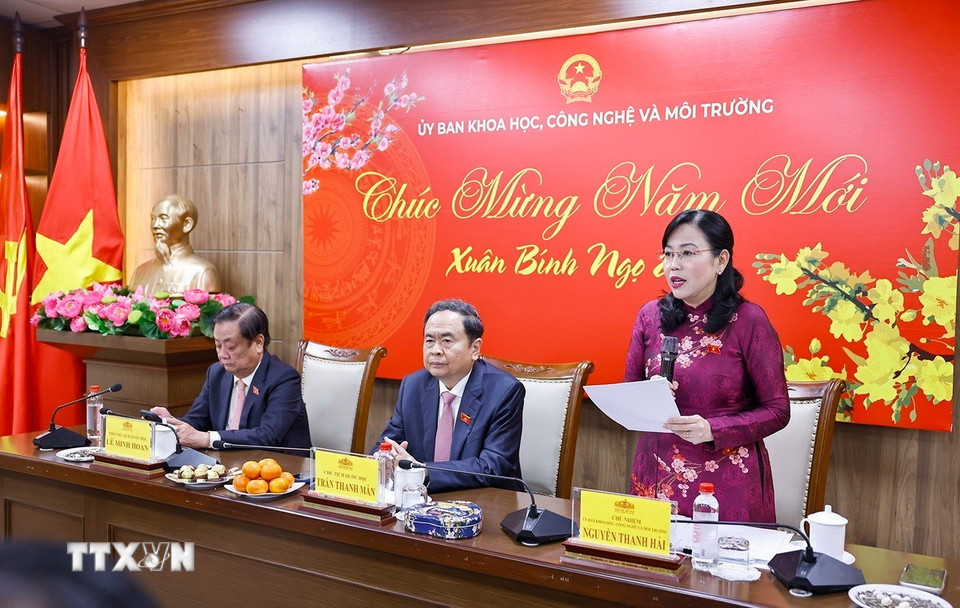 Chủ nhiệm Ủy ban Khoa học, Công nghệ và Môi trường của Quốc hội Nguyễn Thanh Hải phát biểu. (Ảnh: Doãn Tấn/TTXVN)