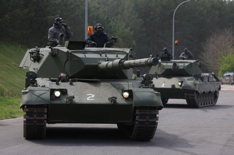 Xe tăng Leopard 1A5 tại căn cứ huấn luyện ở gần Klietz, Đức. (Ảnh: Getty Images/TTXVN)