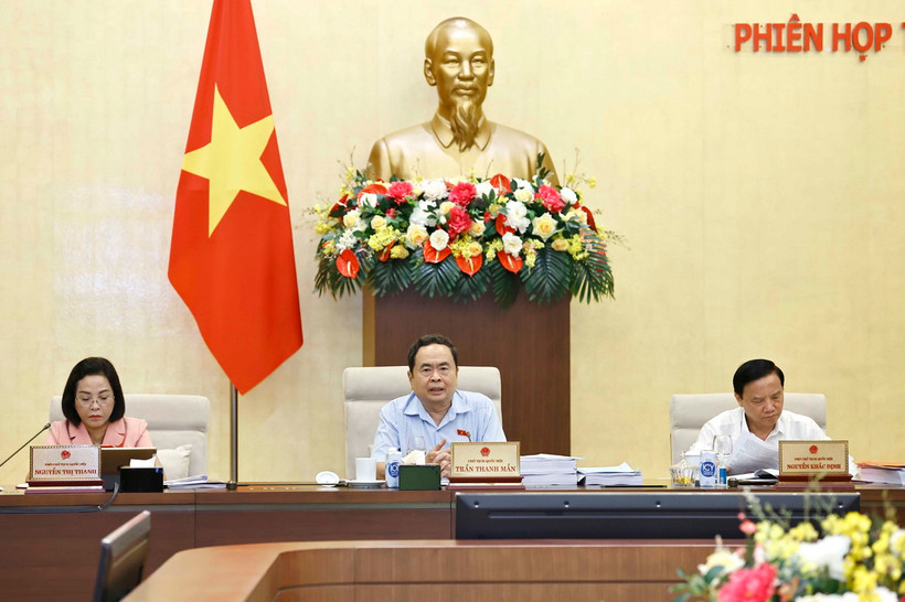 Chủ tịch Quốc hội Trần Thanh Mẫn phát biểu. (Ảnh: Doãn Tấn/TTXVN)