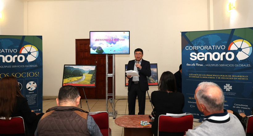 Đại sứ Việt Nam được bổ nhiệm tại Mexico Nguyễn Văn Hải phát biểu. (Ảnh: Phi Hùng/TTXVN)