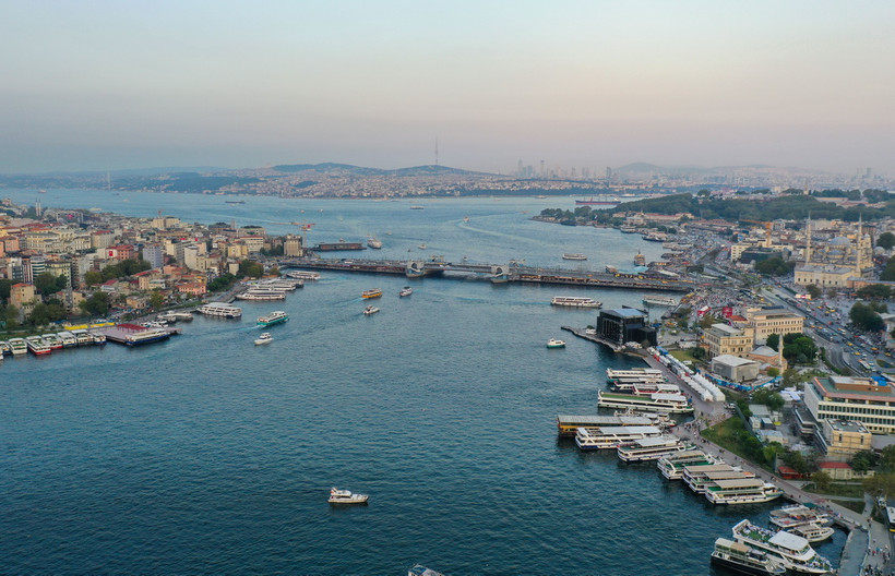 Eo biển Bosphorus ở Istanbul, Thổ Nhĩ Kỳ. (Ảnh: THX/TTXVN)