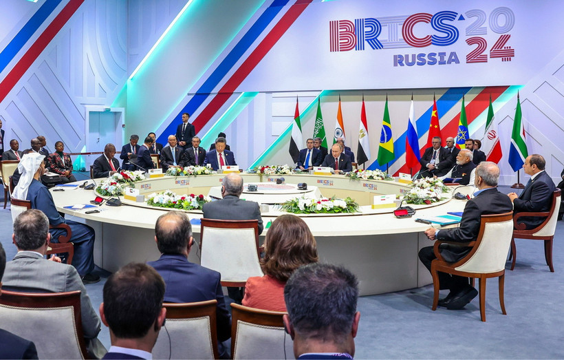 Toàn cảnh Hội nghị Cấp cao Nhóm BRICS ở Kazan, Nga, ngày 23/10/2024. (Ảnh: ANI/TTXVN)