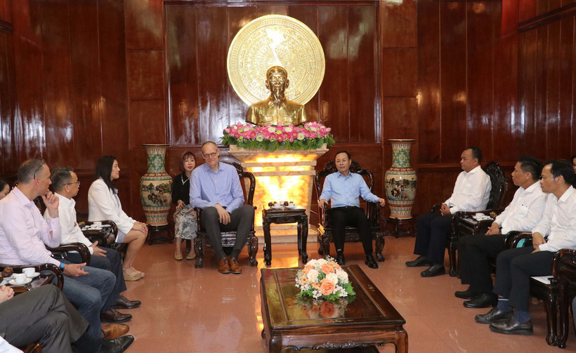 Quang cảnh buổi tiếp và làm việc. (Ảnh: Ngọc Thiện/TTXVN)