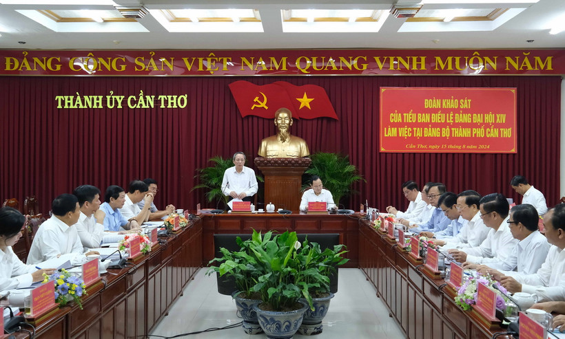 Quang cảnh buổi làm việc. (Ảnh: Thanh Liêm/TTXVN)