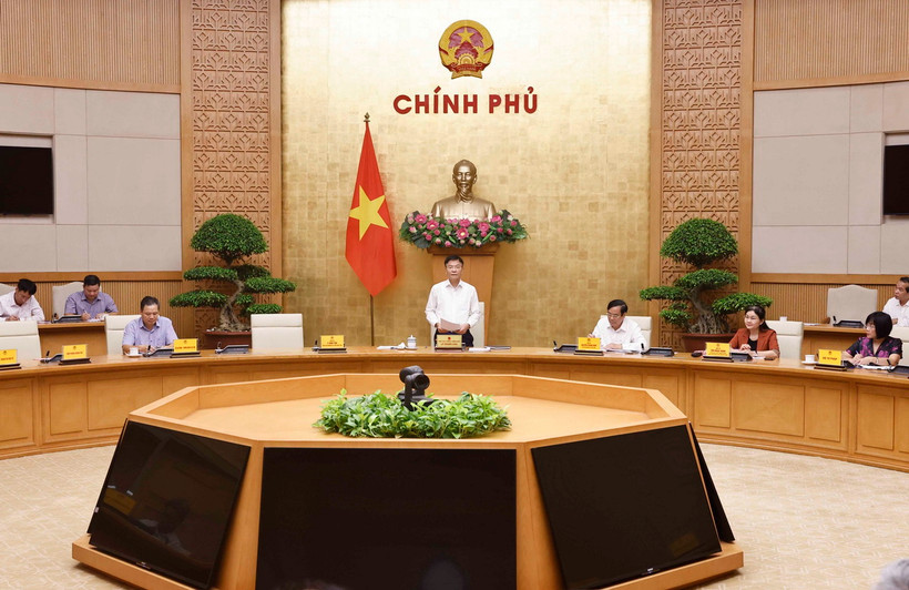 Phó Thủ tướng Lê Thành Long, Chủ tịch Ủy ban Quốc gia về người cao tuổi Việt Nam phát biểu. (Ảnh: Doãn Tấn/TTXVN)