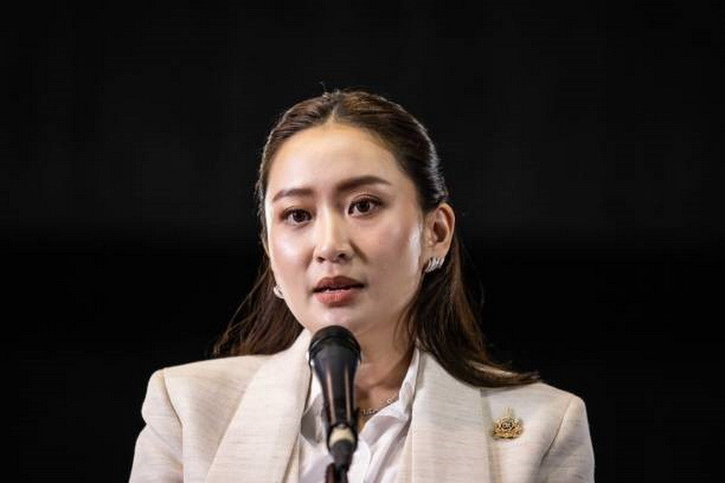 Thủ tướng đắc cử Thái Lan Paetongtarn Shinawatra phát biểu họp báo tại thủ đô Bangkok, Thái Lan, ngày 16/8/2024. (Ảnh: Getty Images/TTXVN)