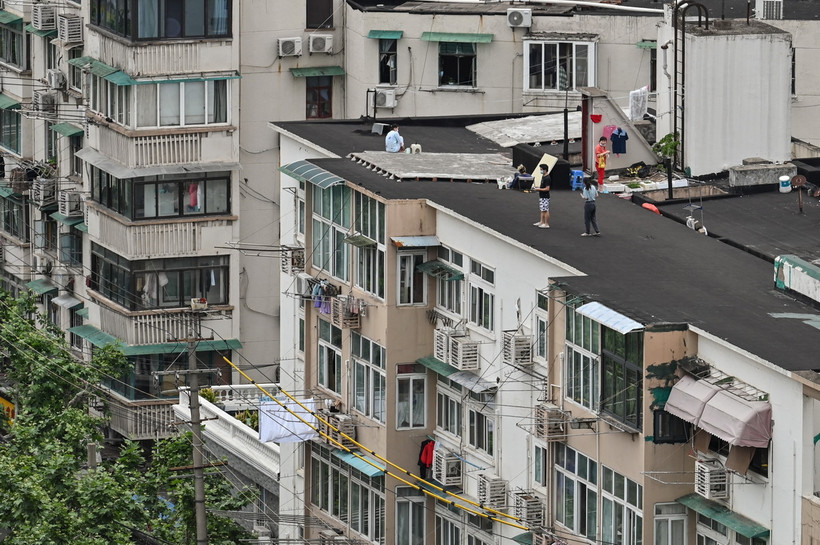 Quang cảnh một khu dân cư ở thành phố Thượng Hải, Trung Quốc. (Ảnh: AFP/TTXVN)