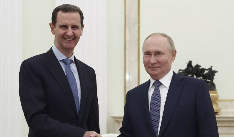 Tổng thống Syria Bashar al-Assad và Tổng thống Nga Vladimir Putin. (Nguồn: Sputnik/AP)
