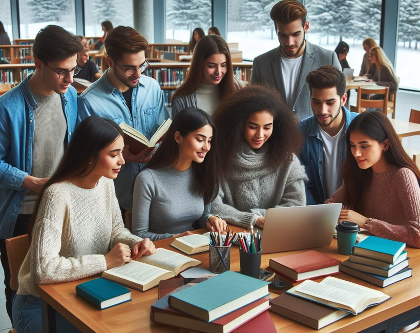 Theo thống kê, mỗi năm sinh viên quốc tế đóng góp khoảng 22 tỷ CAD và hỗ trợ 200.000 việc làm cho nền kinh tế Canada. (Nguồn: Ảnh do AI tạo ra từ Bing Image Creator)