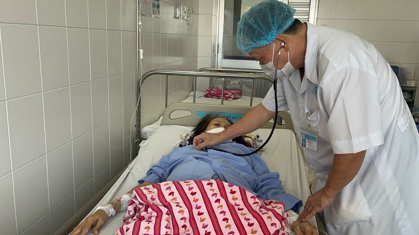 Sức khỏe bệnh nhân nữ P.T.H.M ổn định sau can thiệp. (Ảnh: TTXVN phát)