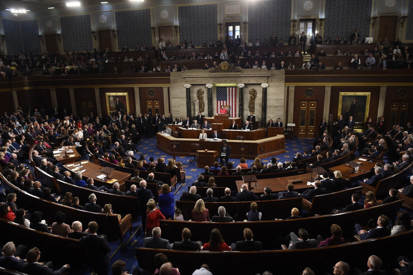 Toàn cảnh một phiên họp Quốc hội Mỹ tại Washington, DC. (Ảnh: AFP/TTXVN)