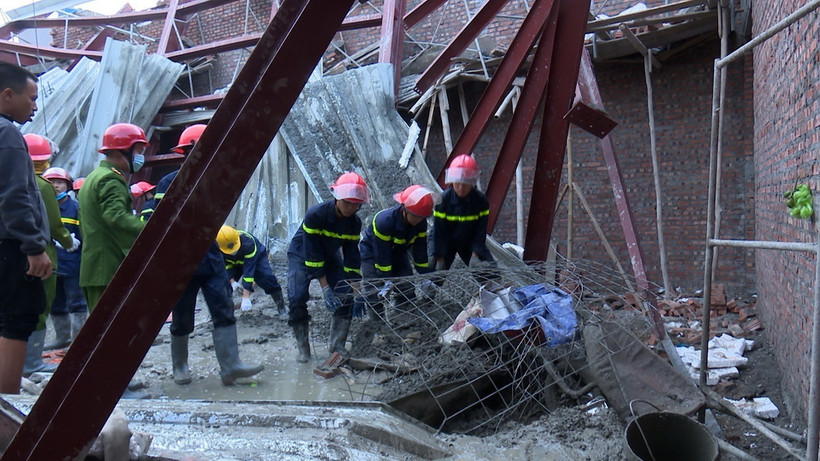 Hiện trường vụ tai nạn. (Ảnh: TTXVN phát)