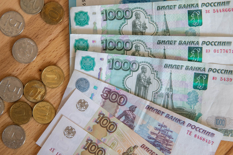 Đồng ruble của Nga tại thủ đô Moskva. (Ảnh: THX/TTXVN)