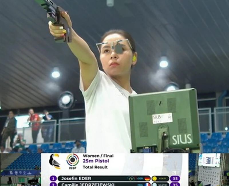 Trịnh Thu Vinh giành thành tích ấn tượng tại giải thế giới. (Nguồn: ISSF)