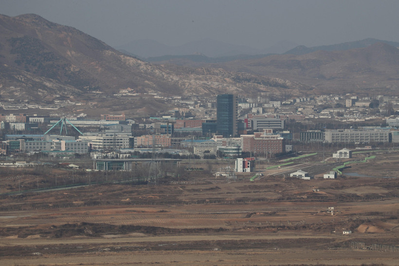 Khu công nghiệp chung Kaesong ở thị trấn biên giới Kaesong của Triều Tiên. (Nguồn: Yonhap/ TTXVN) 