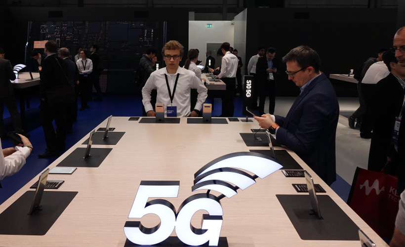 Công nghệ 5G được giới thiệu tại Hội nghị Di động thế giới 2019 ở Barcelona, Tây Ban Nha, ngày 26/2/2019. (Nguồn: THX/TTXVN) 