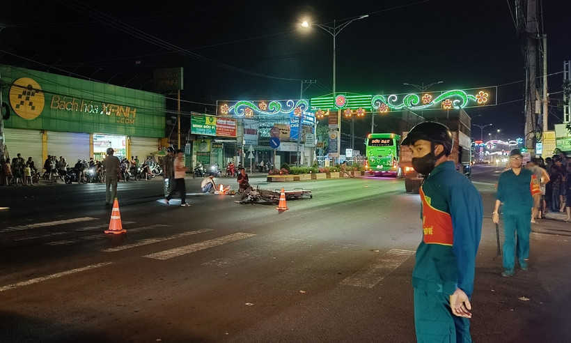 Hiện trường vụ tai nạn. (Ảnh: Đậu Tất Thành/TTXVN)