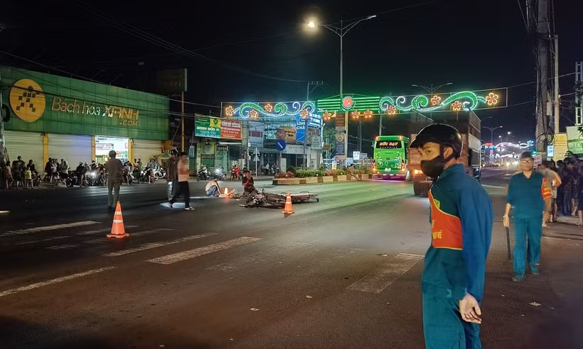 Hiện trường vụ tai nạn. (Ảnh: Đậu Tất Thành/TTXVN)
