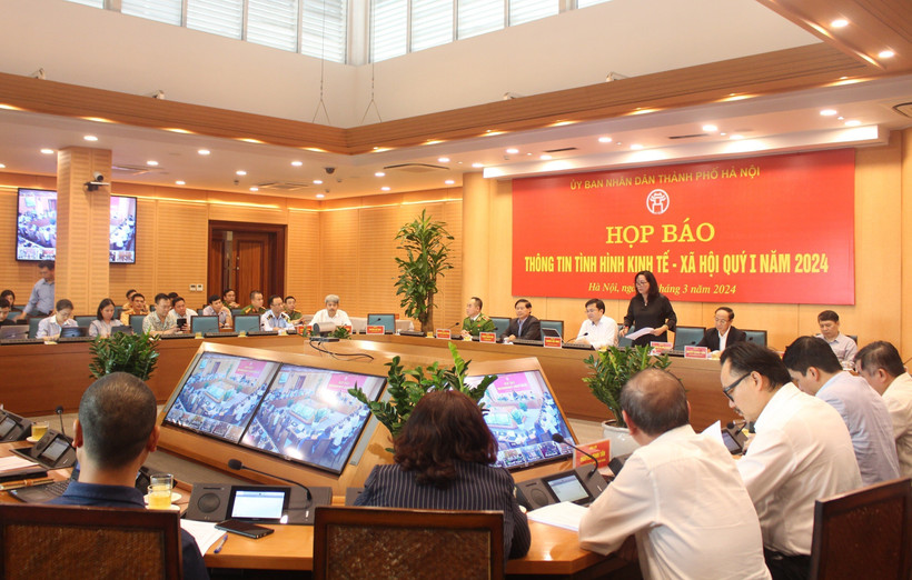 Toàn cảnh buổi họp báo. (Ảnh: Nguyễn Thắng/TTXVN)