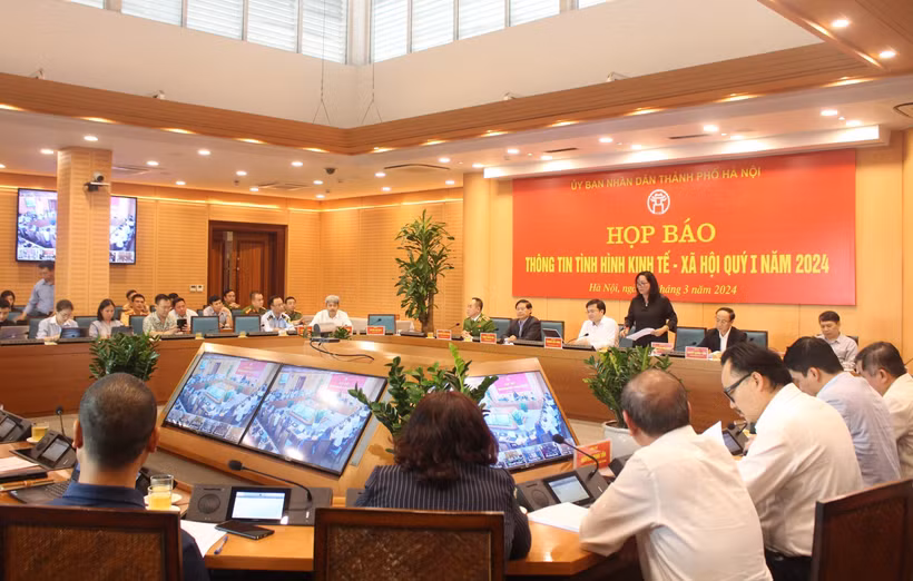 Toàn cảnh buổi họp báo. (Ảnh: Nguyễn Thắng/TTXVN)