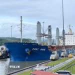 Khu vực kênh đào Panama tại thủ đô Panama City. (Ảnh: Thương vụ Việt Nam tại Mexico kiêm nhiệm Panama cung cấp/TTXVN phát)