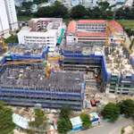 Dự án nhà ở xã hội số 4 Phan Chu Trinh, phường Bình Thạnh, Thành phố Hồ Chí Minh, tích cực thi công. (Ảnh: Thanh Vũ/TTXVN)