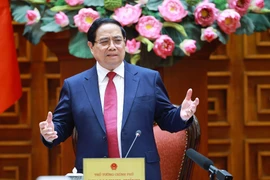 Thủ tướng Phạm Minh Chính phát biểu tại phiên họp. (Ảnh: Dương Giang/TTXVN)