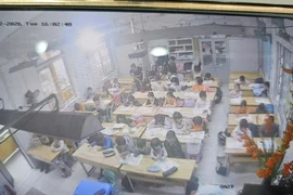 Hình ảnh lớp học tại buổi diễn ra sự việc.