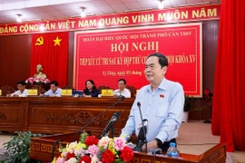 Chủ tịch Quốc hội Trần Thanh Mẫn phát biểu. (Ảnh: Doãn Tấn/TTXVN)