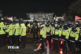 Cảnh sát Hàn Quốc. (Ảnh: Kyodo/TTXVN)