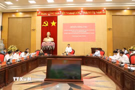 Quang cảnh buổi làm việc. (Ảnh: Đức Phương/TTXVN)