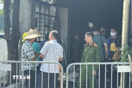 Hiện trường vụ cháy. (Ảnh: Quốc Lũy/TTXVN)