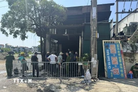 Hiện trường vụ hỏa hoạn. (Ảnh: Quốc Lũy/TTXVN)