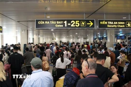 Hành khách tại sân bay Tân Sơn Nhất. (Ảnh: Tiến Lực/TTXVN)