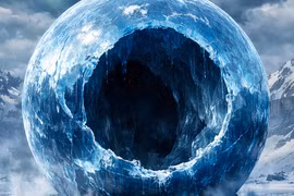 Hình minh họa "quả cầu khí dị thường ở Siberia" được đăng trên tạp chí Scientific American (Mỹ) số ra tháng 1 năm 2026. (Nguồn: Scientific American).