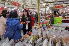 Khách tham quan, mua sắm tại Hội chợ Mùa Xuân. (Nguồn: Vietnam+)