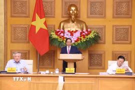Thủ tướng Phạm Minh Chính phát biểu chỉ đạo phiên họp. (Ảnh: Văn Điệp/TTXVN)