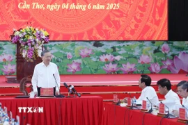 Tổng Bí thư Tô Lâm phát biểu. (Ảnh: Thống Nhất/TTXVN)