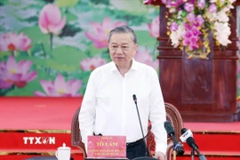 Tổng Bí thư Tô Lâm phát biểu. (Ảnh: Thống Nhất/TTXVN)