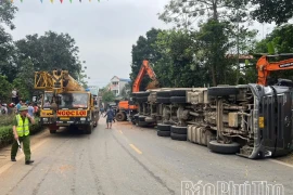 Hiện trường vụ tai nạn. (Nguồn: Báo Phú Thọ)