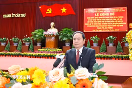 Chủ tịch Quốc hội Trần Thanh Mẫn phát biểu chỉ đạo. (Ảnh: Doãn Tấn/TTXVN)