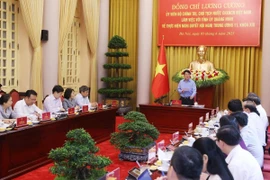 Chủ tịch nước Lương Cường phát biểu chỉ đạo. (Ảnh: Lâm Khánh/TTXVN)