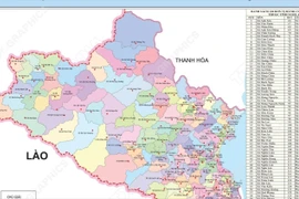 130 đơn vị hành chính cấp xã của tỉnh Nghệ An năm 2025
