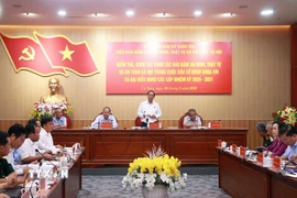 Quang cảnh buổi làm việc. (Ảnh: Huỳnh Anh/TTXVN)